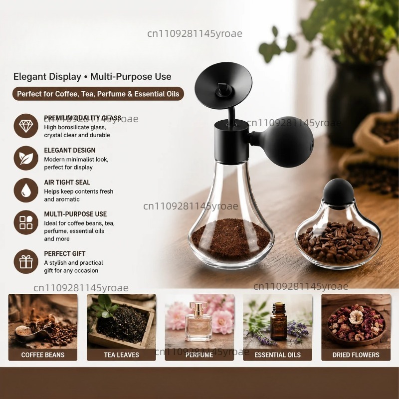 Coffee Tea - Frasco de Amostra de Vidro para