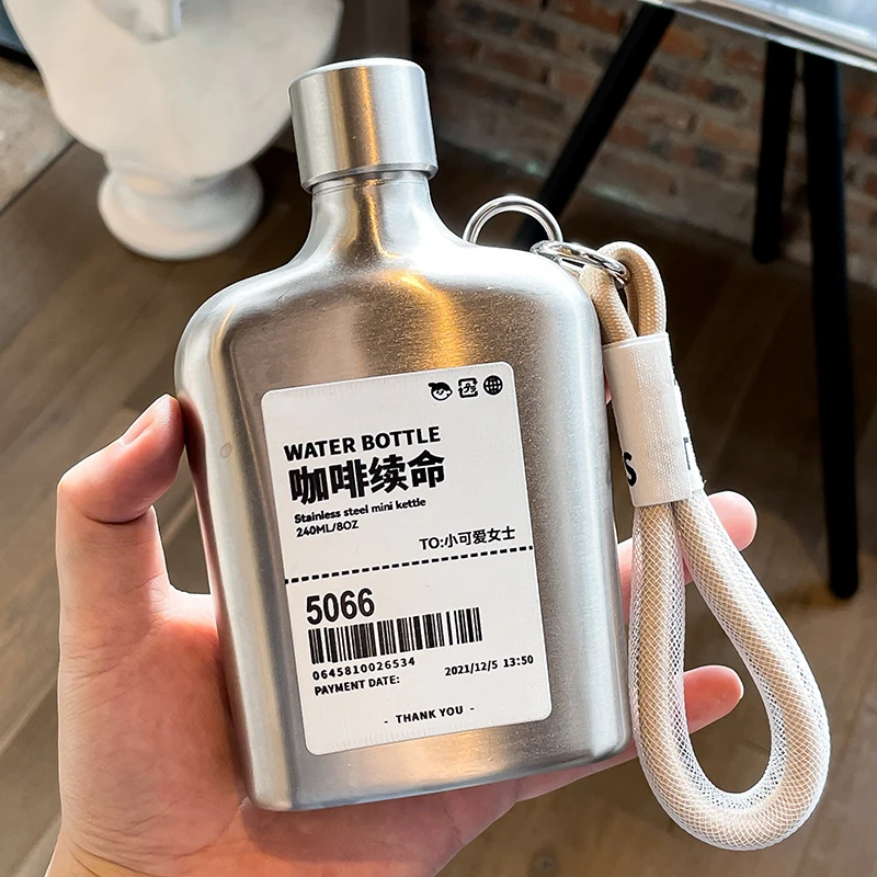 Coffee Tea Vodka - 9oz de aço inoxidável hip balão