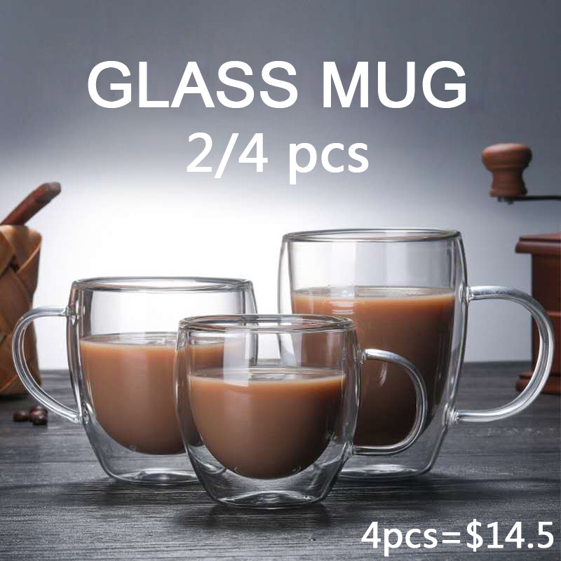 Lemon Tea Coffee - Parede dupla Borosilicato Caneca De Vidro,