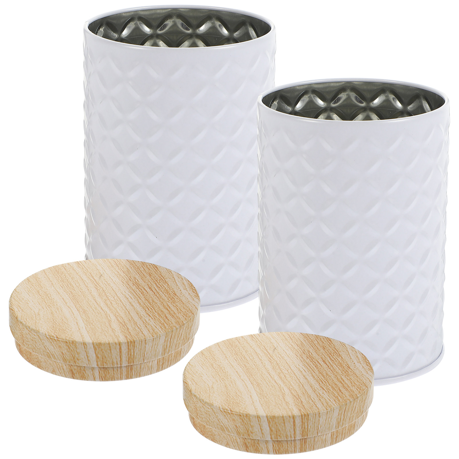 Coffee Tea Sugar - Conjunto de 2 Latas de Armazenamento