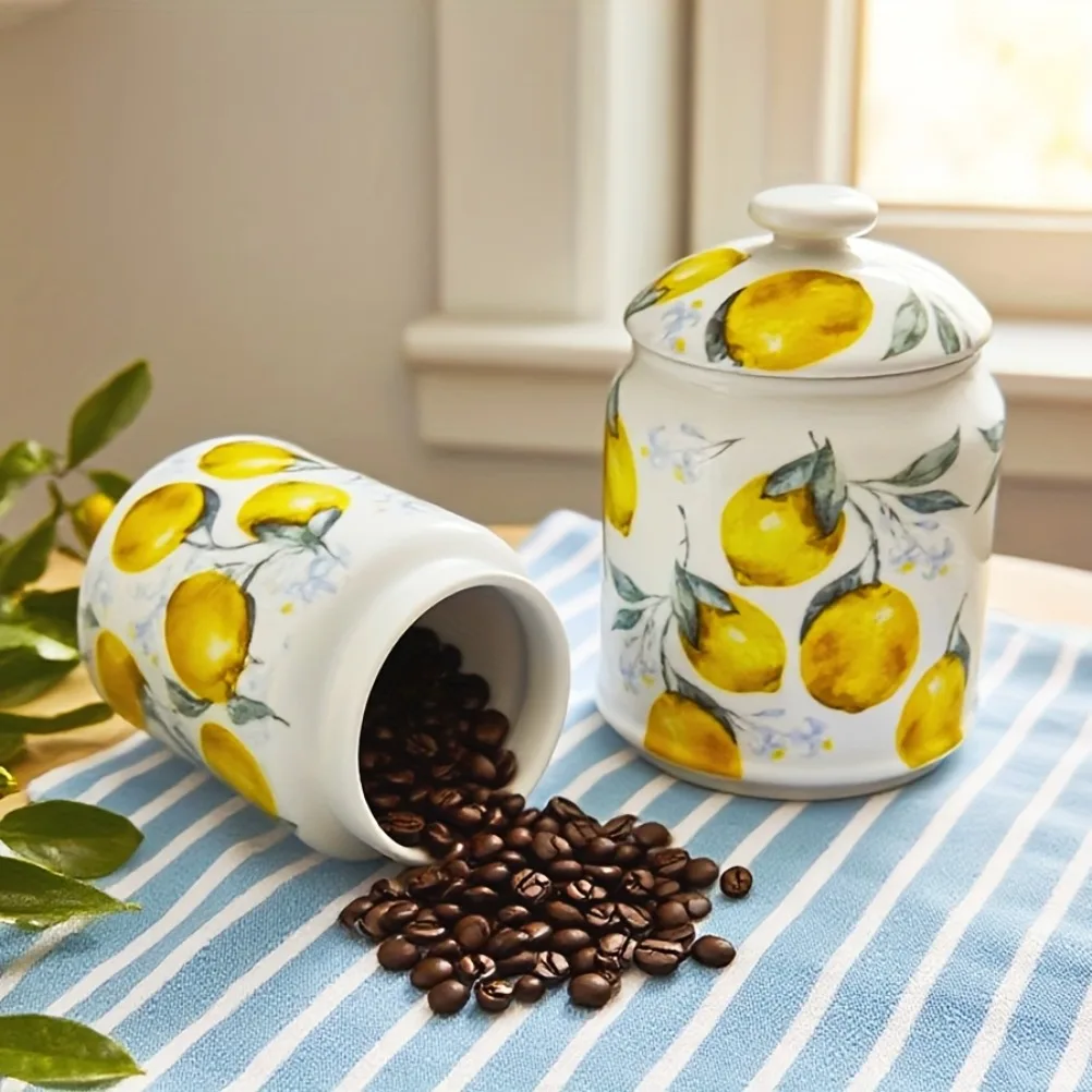 Pote de Cerâmica com Estampa d - Lemon Tea Coffee avaliação e preço