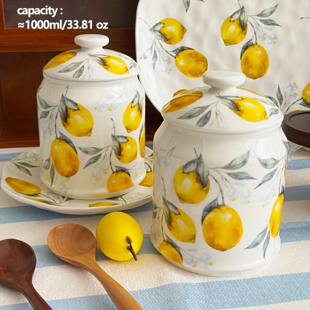 Pote de Cerâmica com Estampa d - Lemon Tea Coffee avaliação e preço
