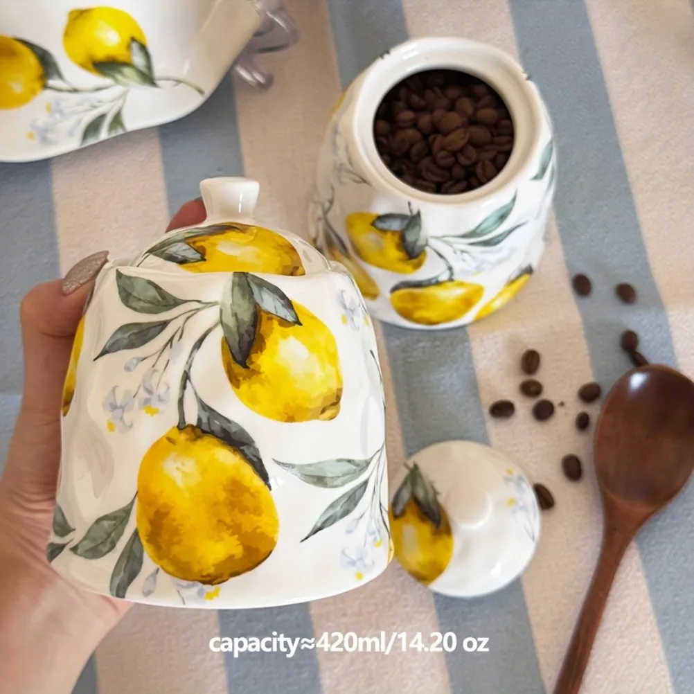 Pote de Cerâmica com Estampa d - Lemon Tea Coffee avaliação e preço