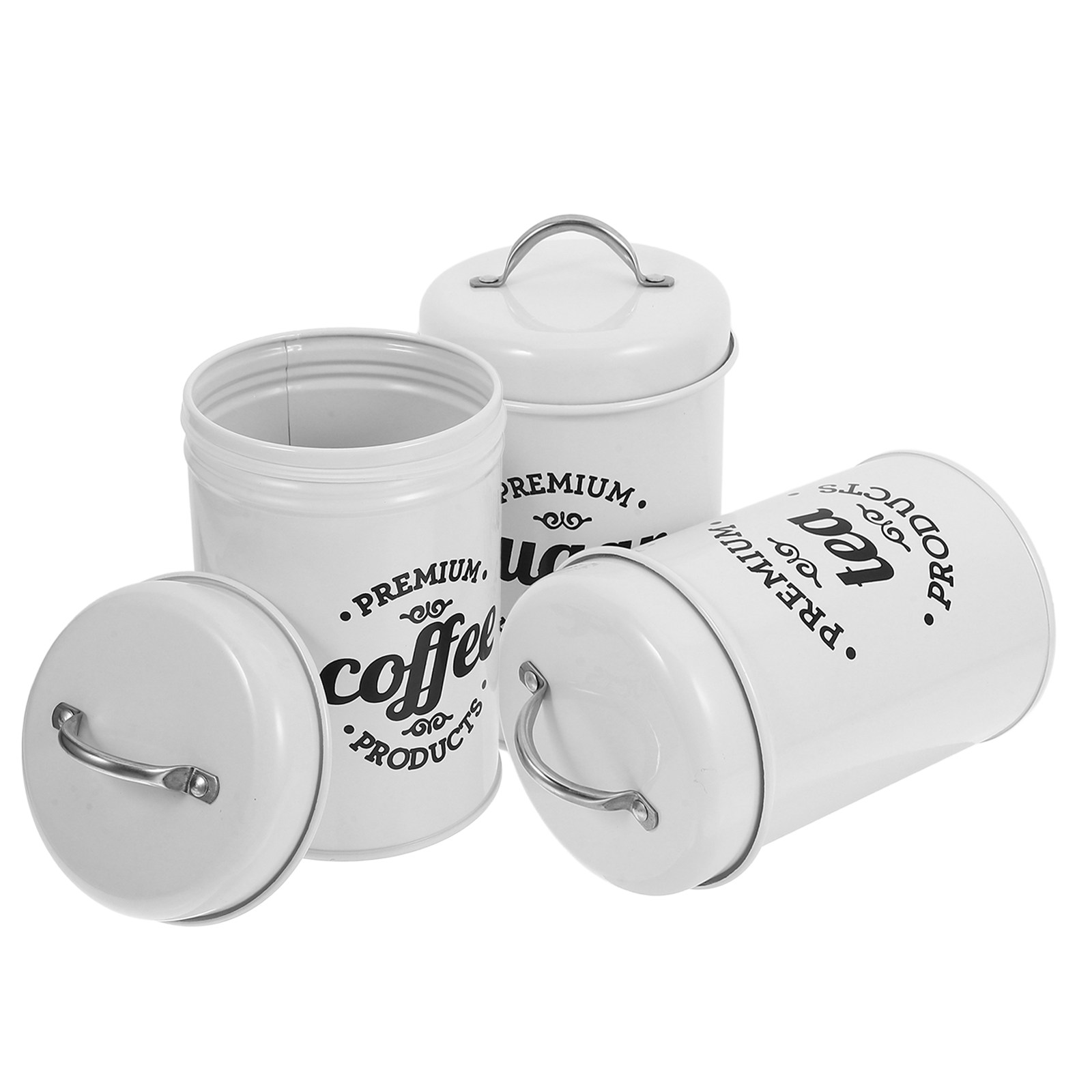 Conjunto de Recipientes Metáli - Coffee Tea Sugar avaliação e preço