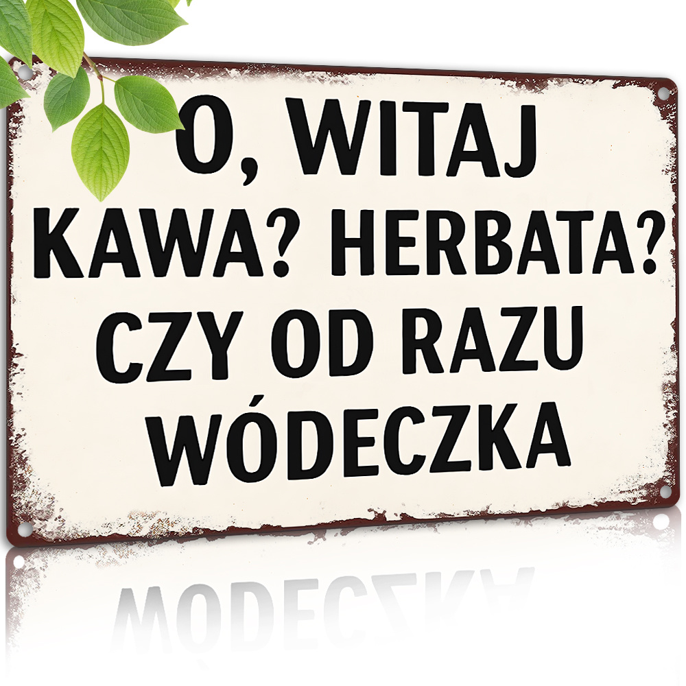 Placa de Ferro Engraçada para  - Coffee Tea Vodka avaliação e preço
