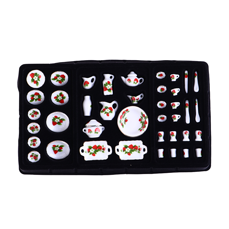1 conjunto 1:12 casa de boneca - Coffee Tea Sugar Set avaliação e preço