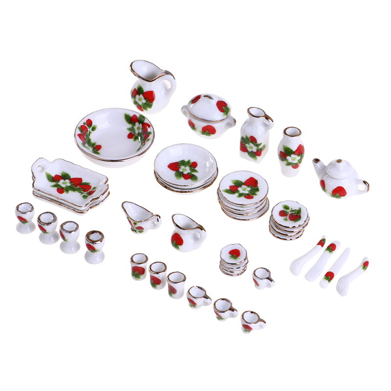 1 conjunto 1:12 casa de boneca - Coffee Tea Sugar Set avaliação e preço