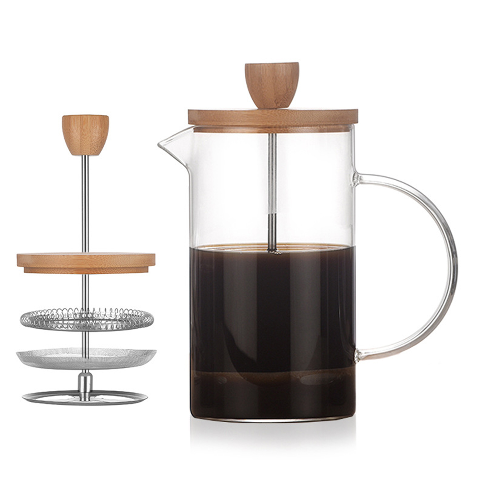 Pote de prensa de filtro franc - Coffee And Tea Glass avaliação e preço