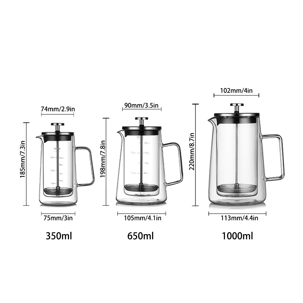 Pote de imprensa francesa de c - Coffee And Tea Glass avaliação e preço