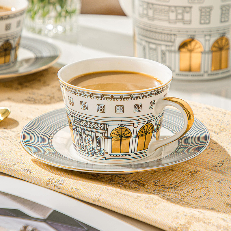 Copo arquitetônico e pires can - Coffee Tea Sugar Set avaliação e preço